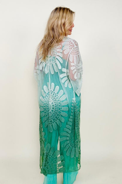 Leto Ombre Bohemian Lace Kimono