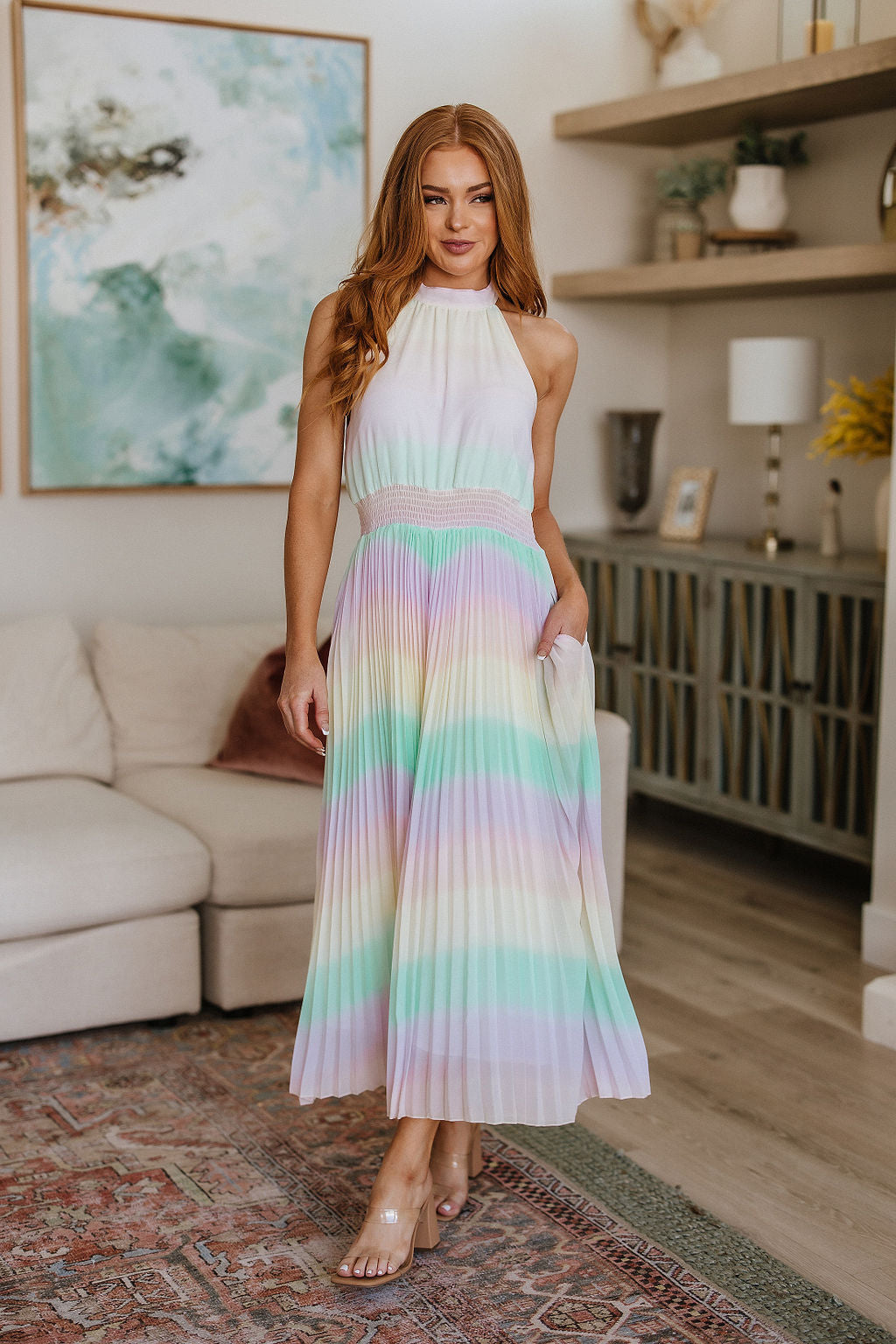 Irresistibly Iridescent Maxi Dress