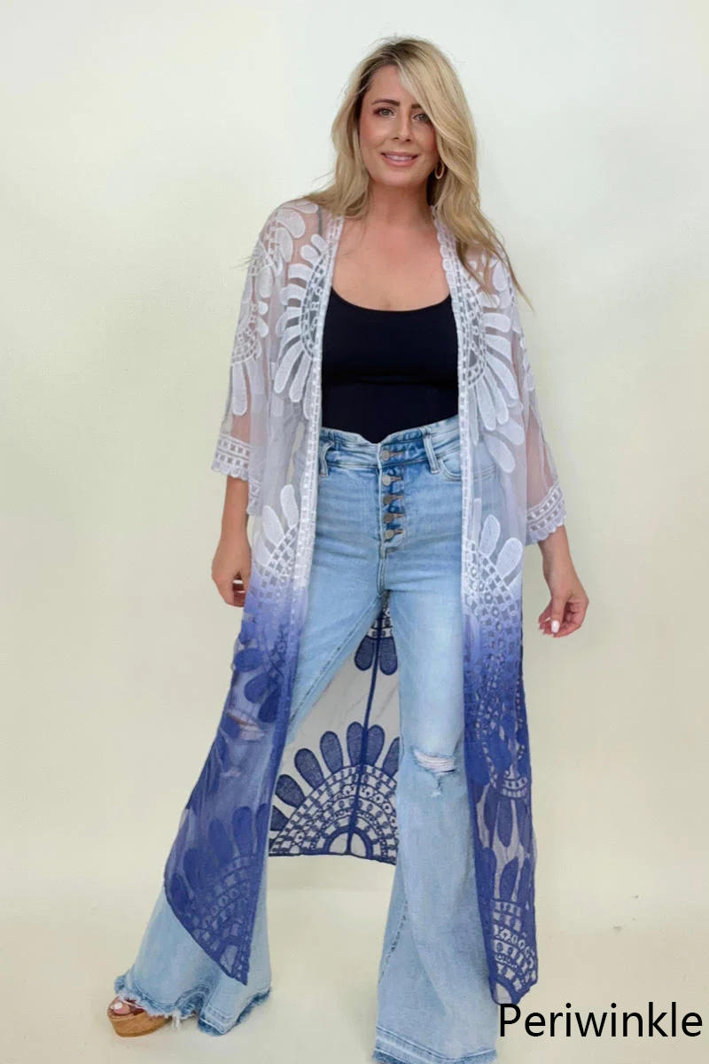 Leto Ombre Bohemian Lace Kimono