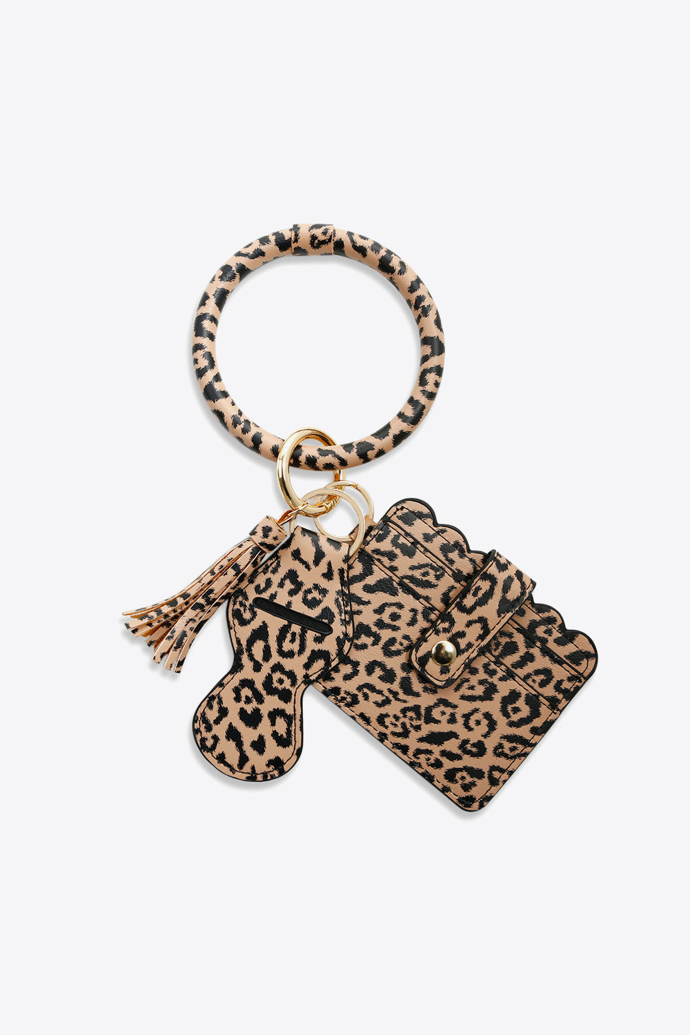 PU Wristlet Keychain with Card Holder